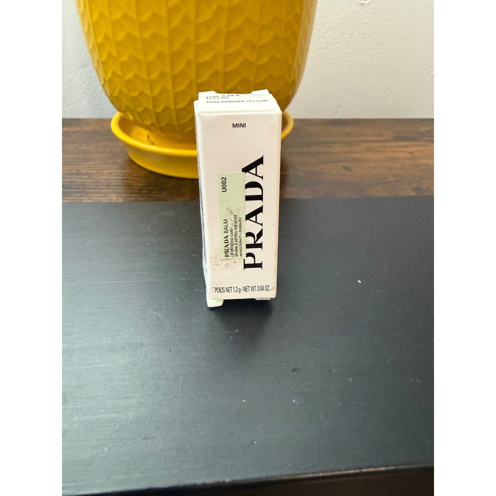 Prada Balm Lip-Optimizing Care Mini U002 Banana Yellow 1.3g 0.04oz New in Box